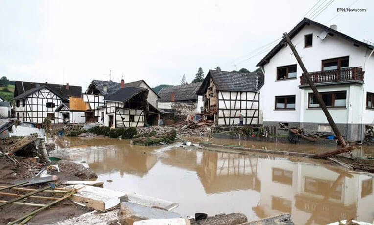 서유럽 기록적인 폭우로 인한 대홍수